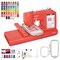 Official Poolin EOC05-RE Computerized Embroidery Machine Bundle with 60-Color Richword Polyester Thread Set – 9.2"x4" Largest Embroidery Area, 7" LCD Touch Screen, Beginner-Friendly Operation, Lifelong Service, WiFi Available